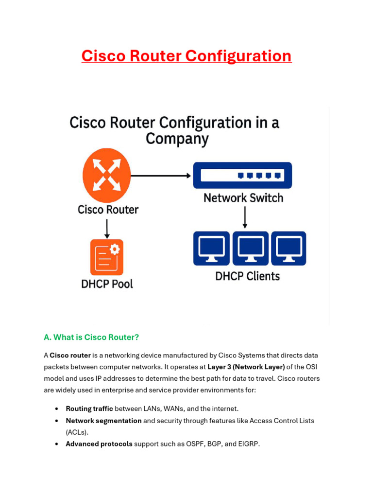 Cisco Router Configuration Guide | PDF | Ip Address | Router (Computing)
