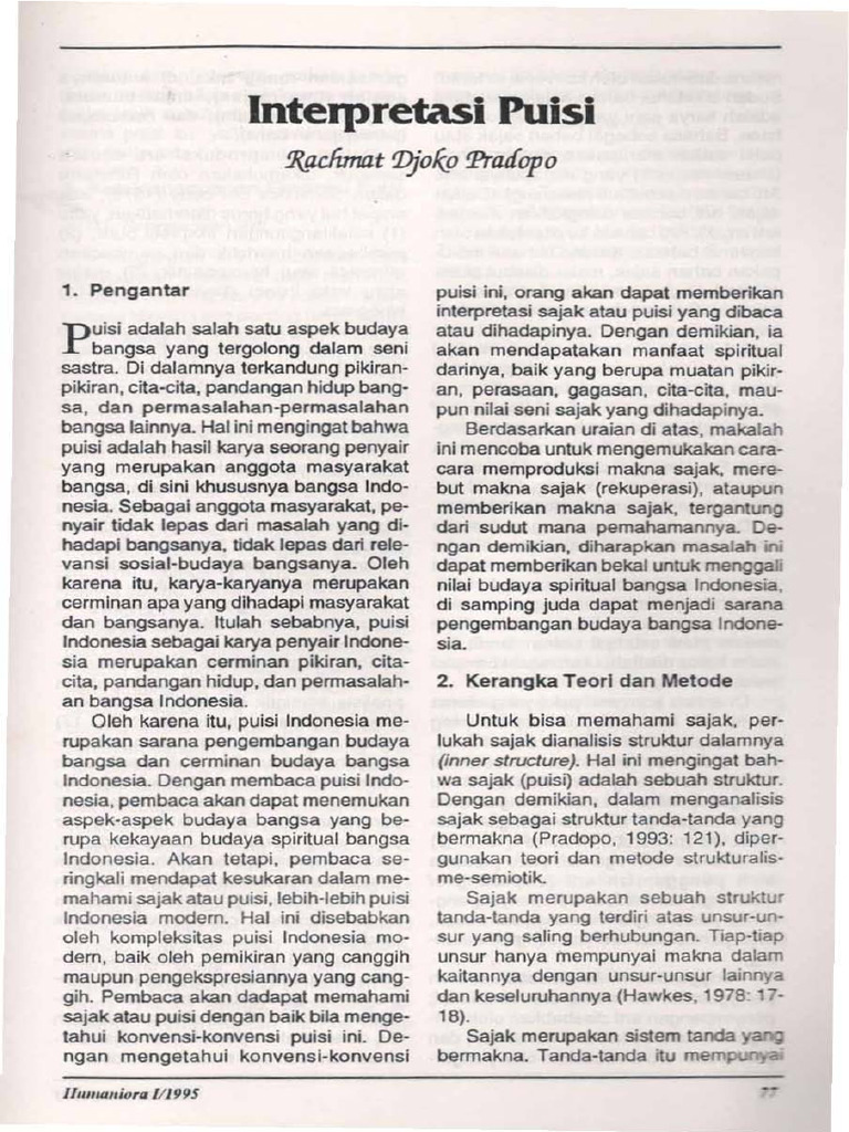Rachmad Djoko Pradopo | PDF