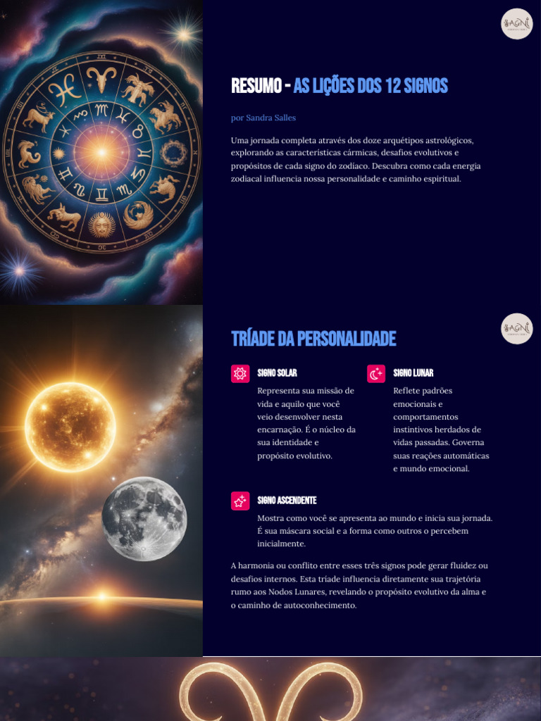 Lições dos 12 Signos do Zodíaco | PDF | Signo do zodíaco | Zodíaco