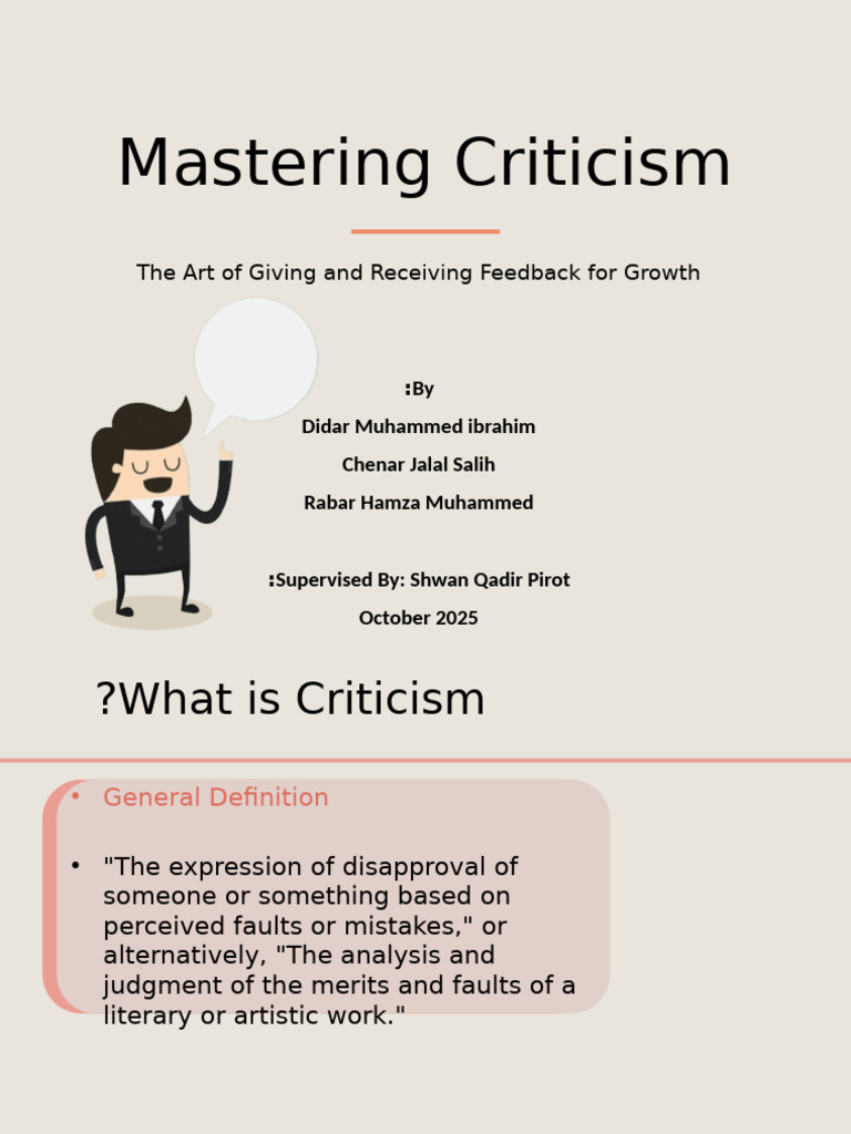 Mastering Feedback for Personal Growth | PDF | Psychology ...