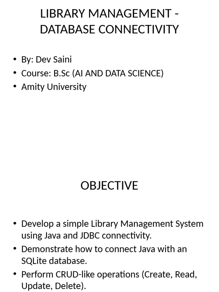 LibraryManagement FDBMS Presentation | PDF