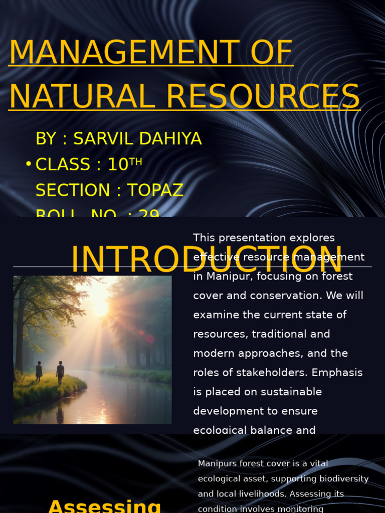 Sustainable Resource Management in Manipur | PDF | Sustainability ...