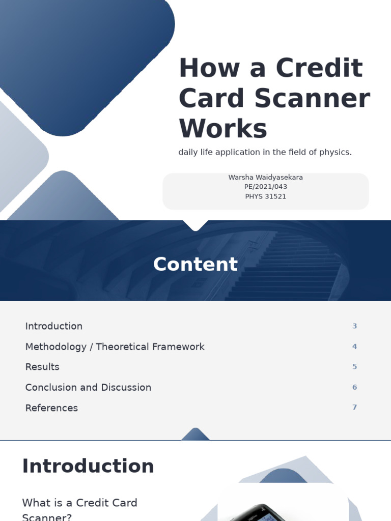 Credit Card Scanner Phys Presentation 2 | PDF | Electromagnetic ...