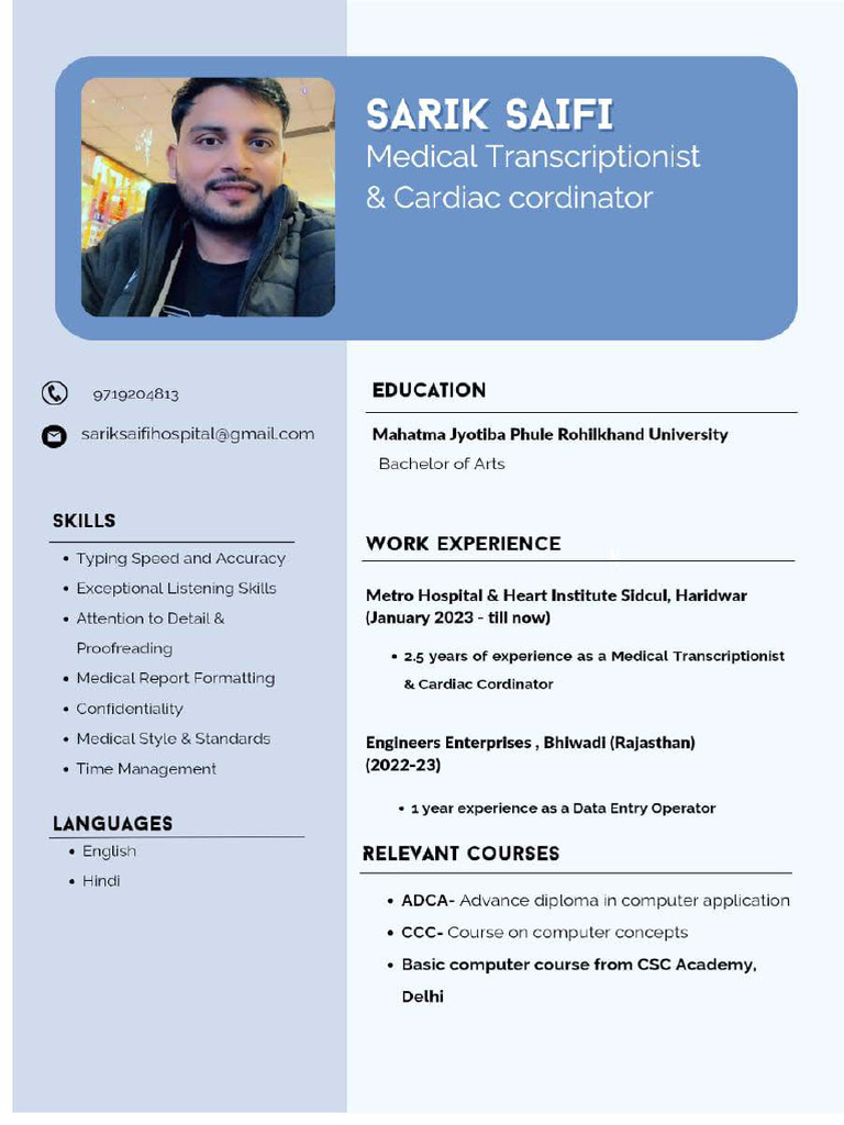 Sarik CV PDF | PDF