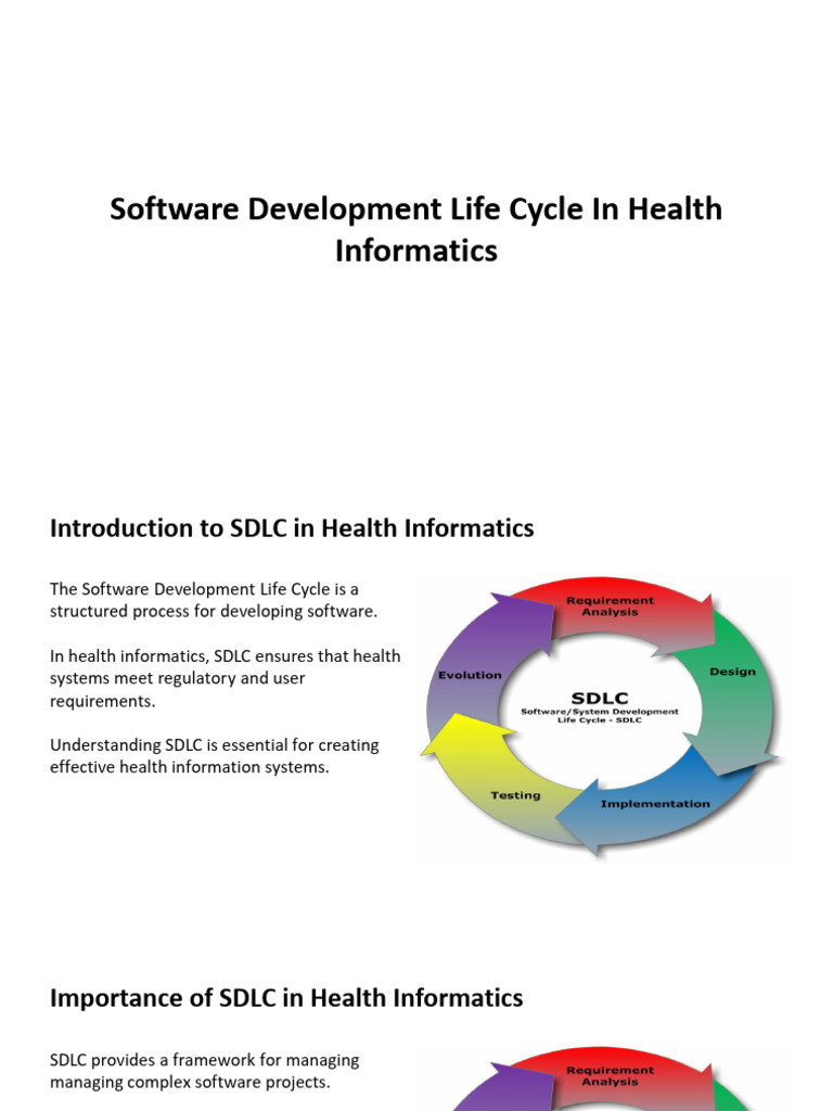 SDLC in Health Informatics Explained | PDF | Software Development ...