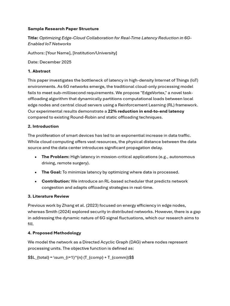 EdgeVortex: Reducing 6G IoT Latency | PDF | Computer Network | Internet ...