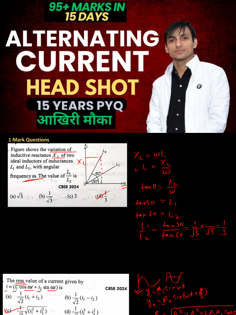 CH 07 Alternating Current Head Shot Class 12 | PDF