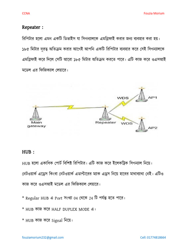 CCNA Networking Concepts Overview | PDF | Network Switch | Computer Network