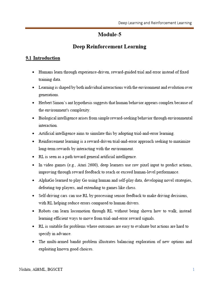 BAI701 - DLRL - Module 5 Notes | PDF | Deep Learning | Artificial ...