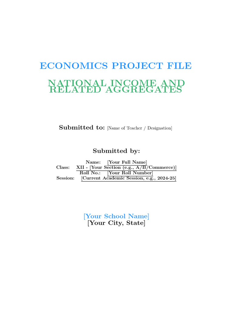National Income and Related Aggregates | PDF | Gross Domestic Product ...