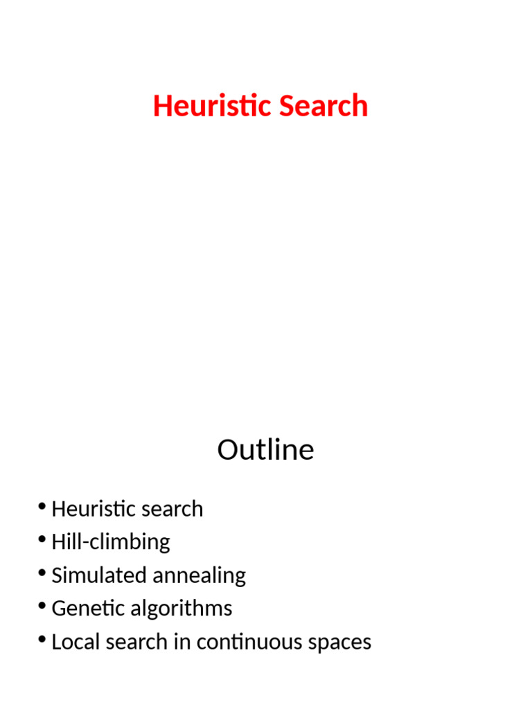 Heuristic Search Techniques Explained | PDF | Algorithms And Data ...
