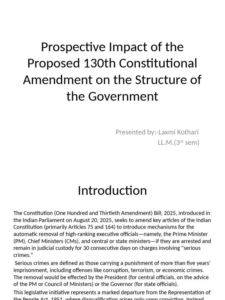130th Amendment Abstract Presentation | PDF | Crimes | Crime & Violence