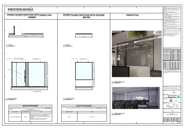 Demountable Double Glazed Partition Details | PDF | Door | Building ...
