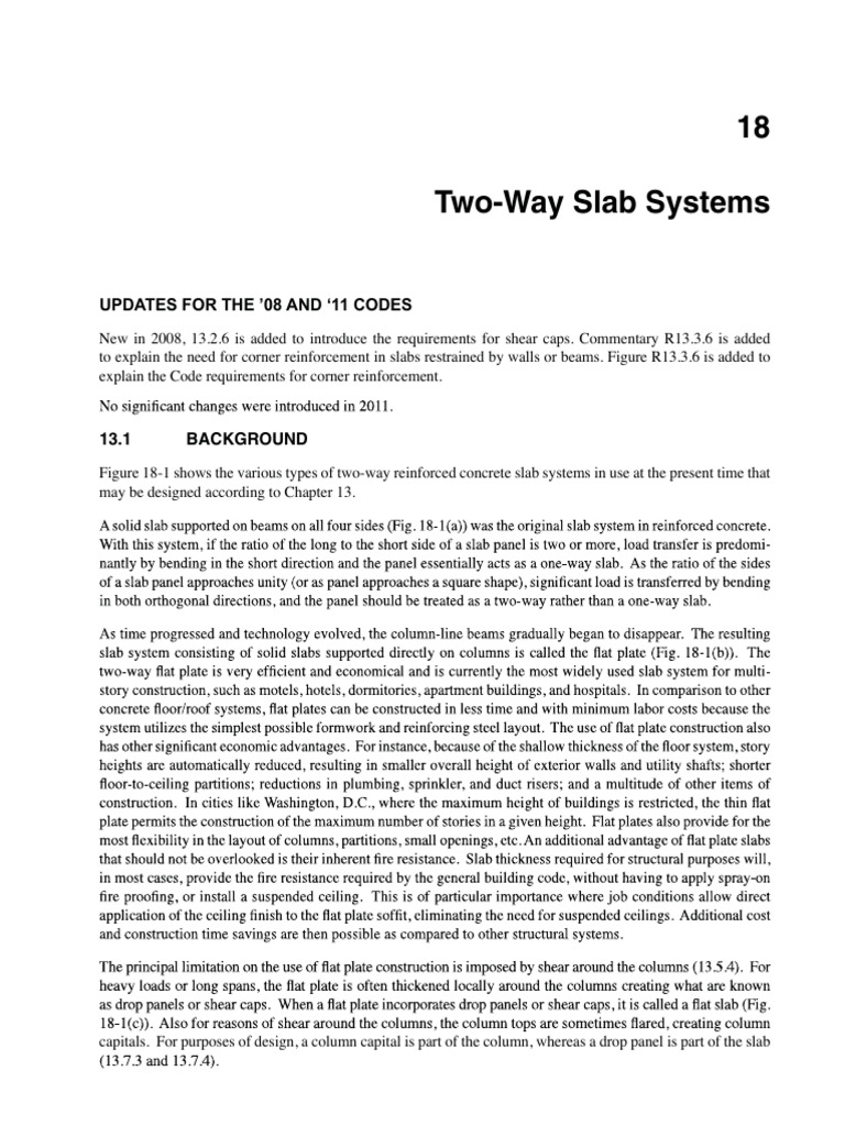 Two Way Salb Design CF Notes On ACI 318-11 | PDF
