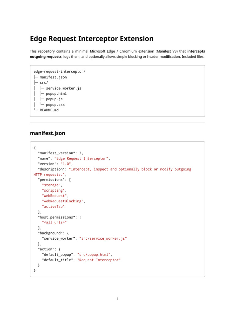 Edge Request Interceptor Extension Guide | PDF | System Software ...