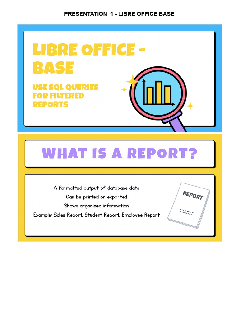 Presentation 1 - Libre Office Base | PDF