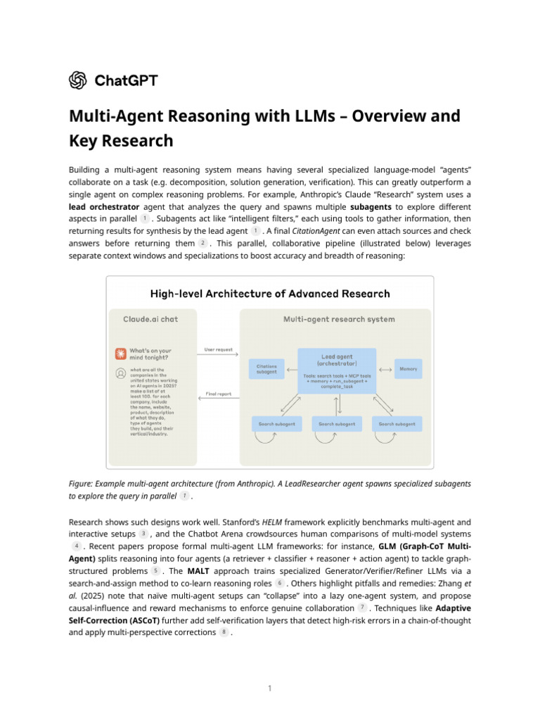 Multi-Agent Reasoning with LLMs Overview | PDF | Computing | Computer ...