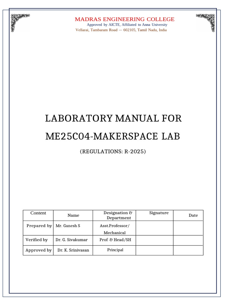 Makerspace Lab Manual for Engineering Students | PDF | Welding ...