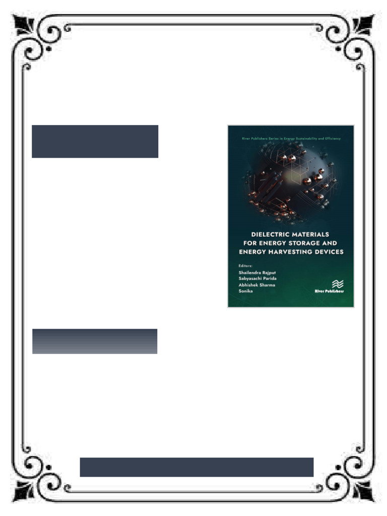 Dielectric Materials for Energy Storage and Energy Harvesting Devices ...