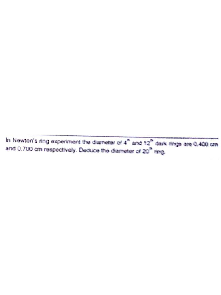 Newton Ring | PDF