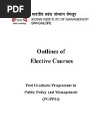 Course Outlines of Elective Courses - PGPPM