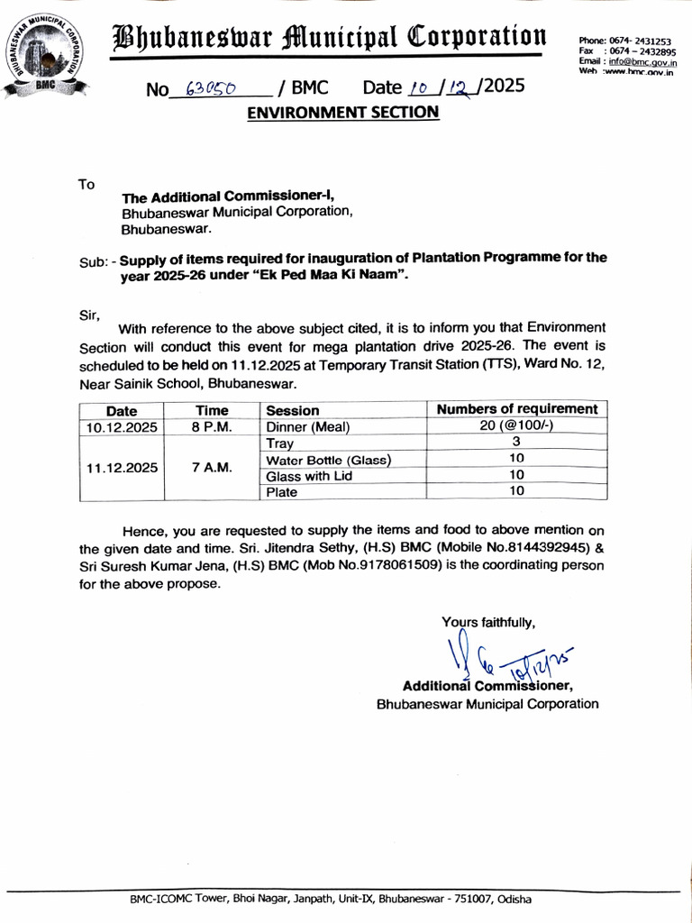 Supply of Foods and Required Items | PDF