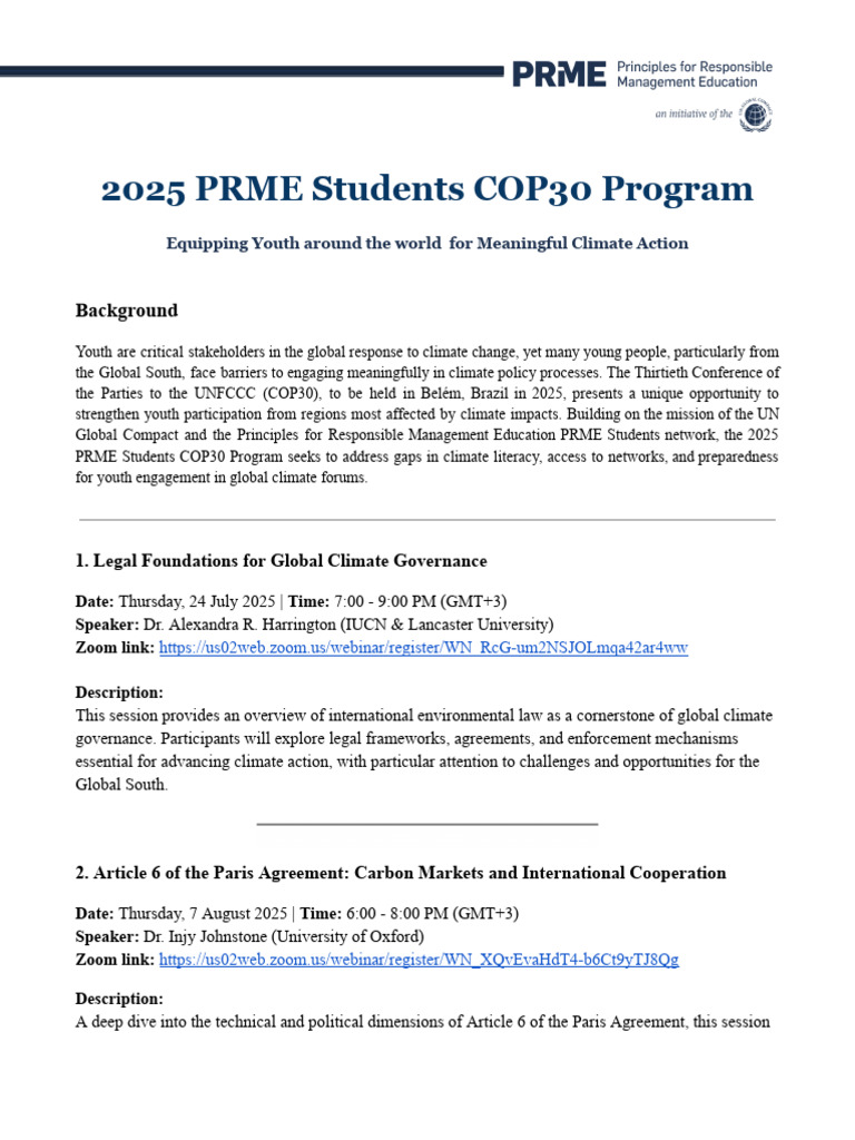 Youth Engagement in Climate Action 2025 | PDF | Climate Change ...