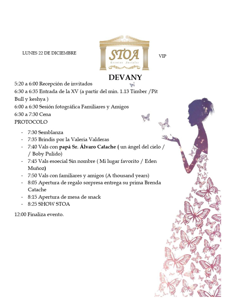 XV Devany 27 Dic Vip | PDF