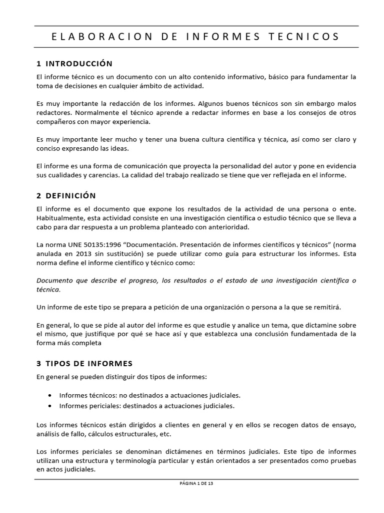 Guía para Elaborar Informes Técnicos | PDF | Testigo experto | Justicia