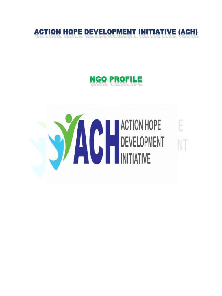 Action Hope Development Initiative NGO Profile | PDF | Empowerment ...