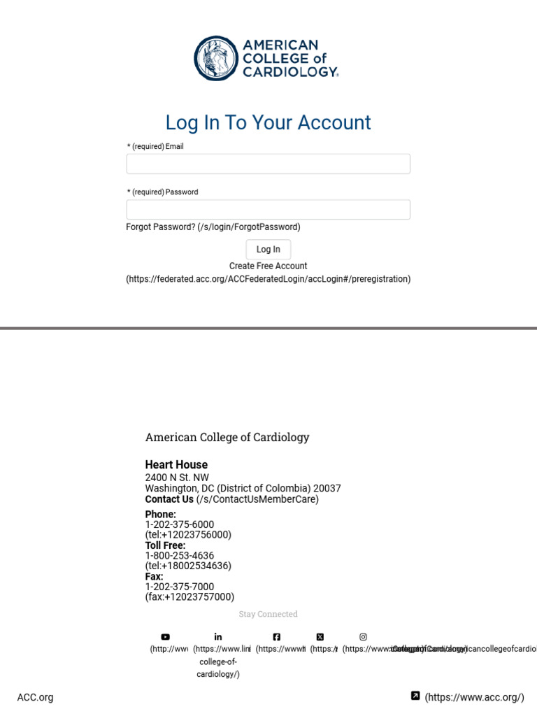ACC Account Login and Support Guide | PDF | Login