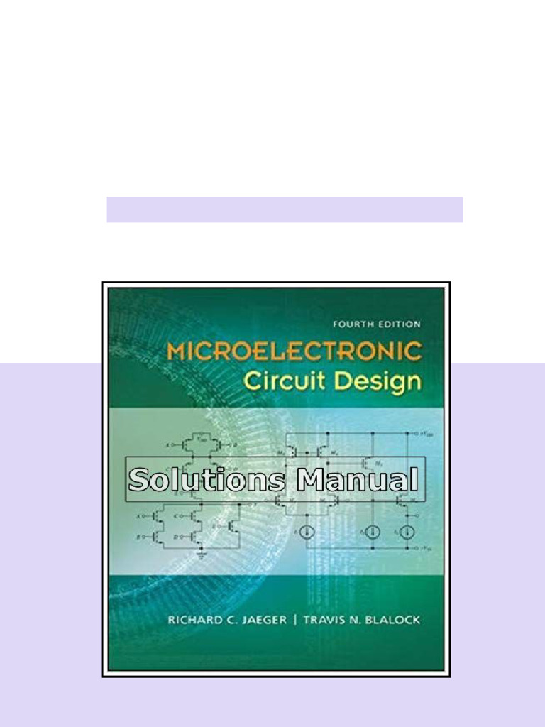 Microelectronic Circuit Design 4th Edition Jaeger Solutions Manual ...