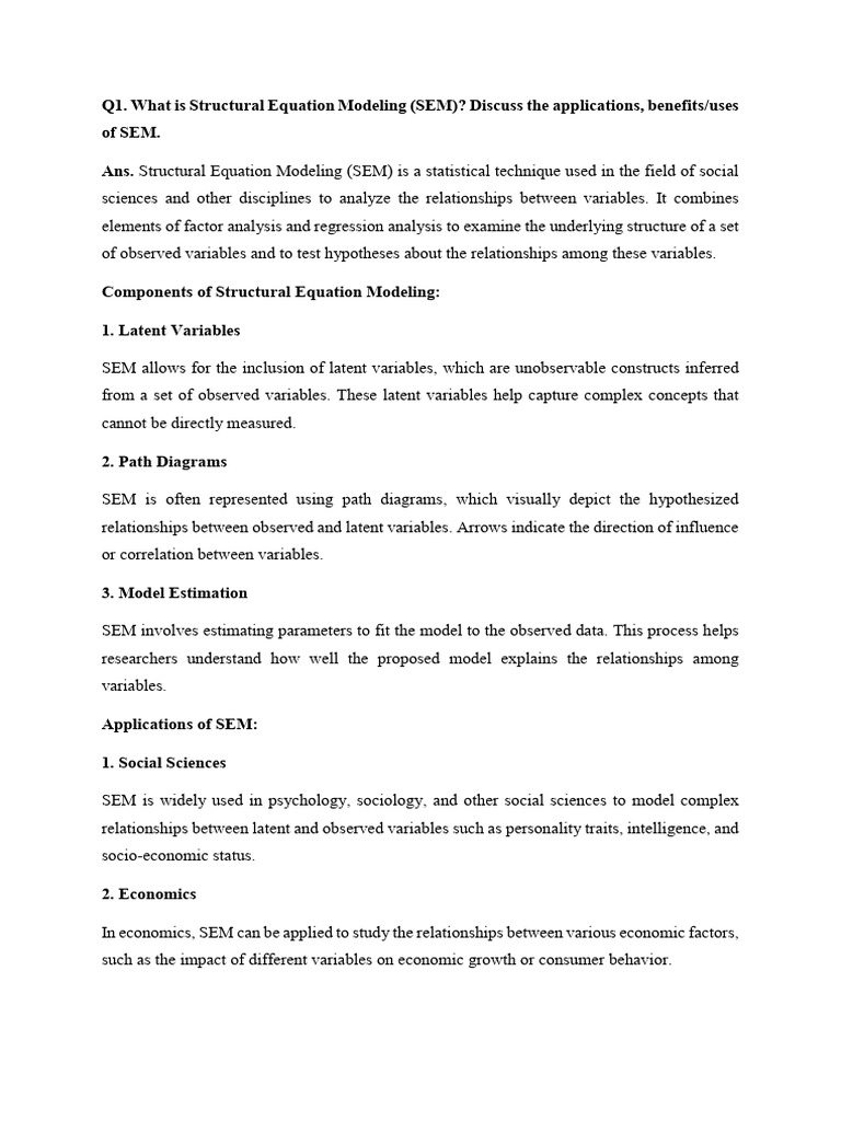 Understanding Structural Equation Modeling | PDF | Multicollinearity ...
