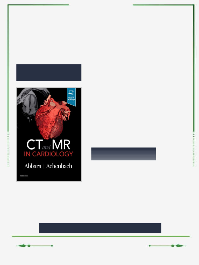 CT and MR in Cardiology 1st Edition Suhny Abbara ebook advanced digital ...