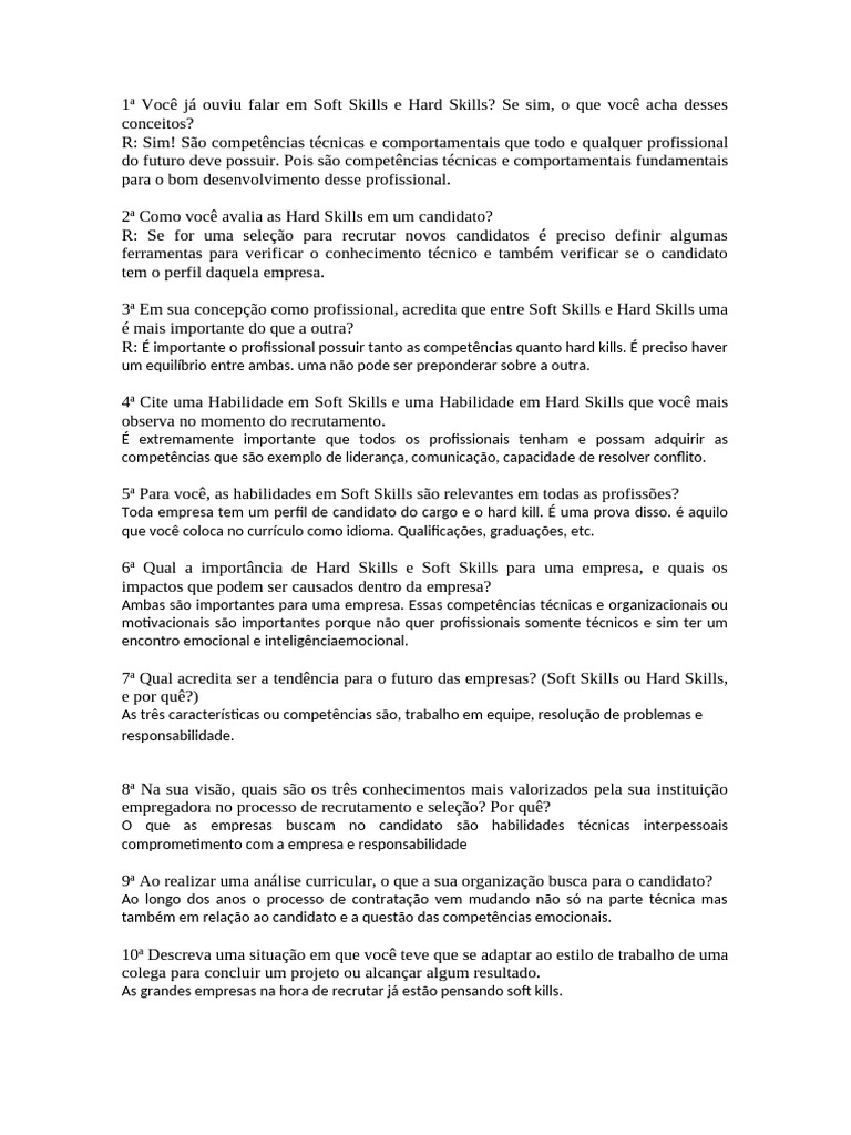 Importância de Soft e Hard Skills no Recrutamento | PDF | Recrutamento
