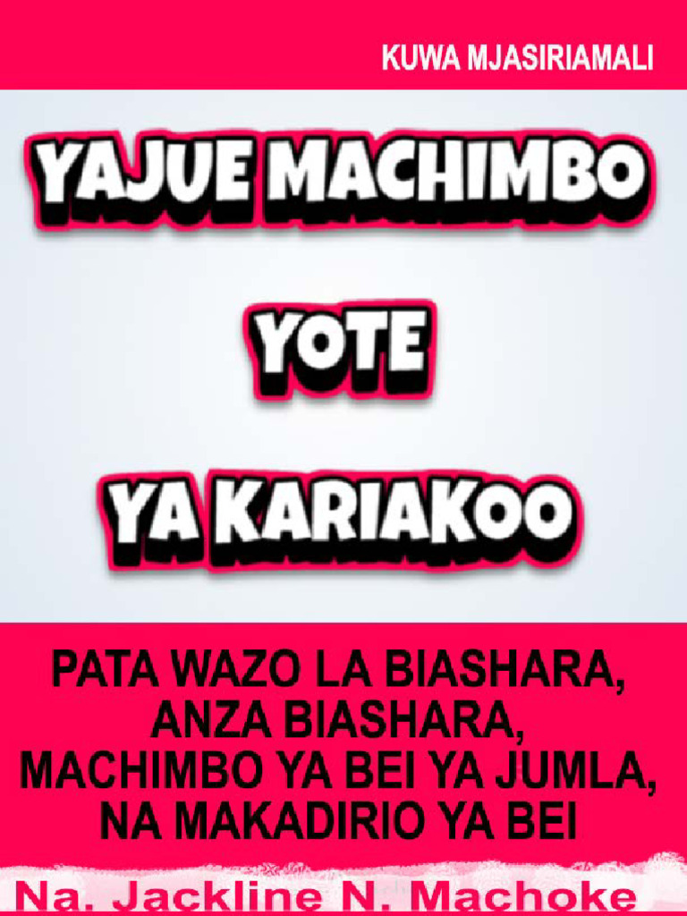 Machimbo Ya Kariakoo Ver 1-1 | PDF