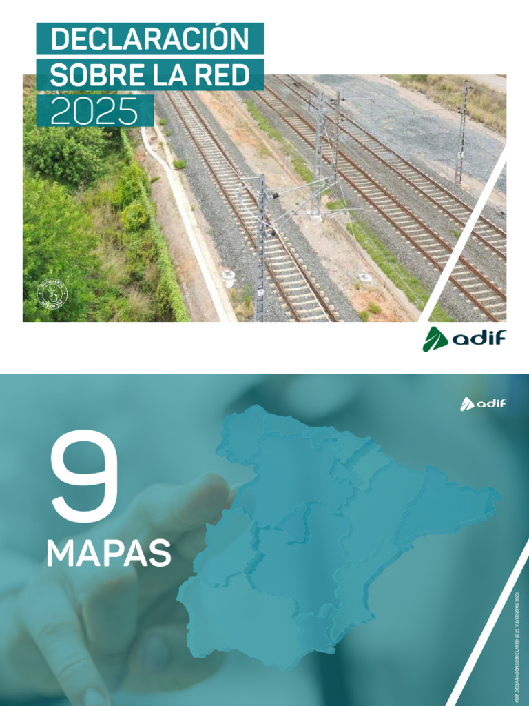 Declaración ADIF Red 2025: Mapas y Servicios | PDF | Transporte ...