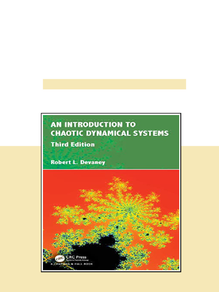 An Introduction To Chaotic Dynamical Systems 3rd Edition Robert L