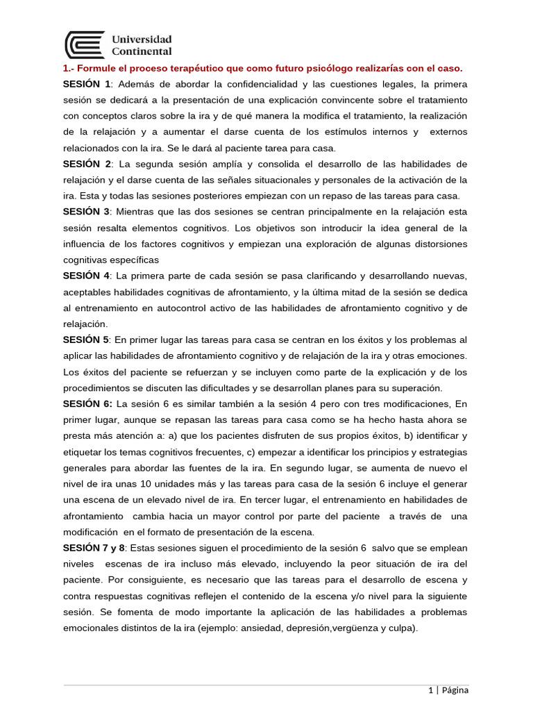 Terapia para el Control de la Ira en Adolescentes | PDF | Ira | Las ...