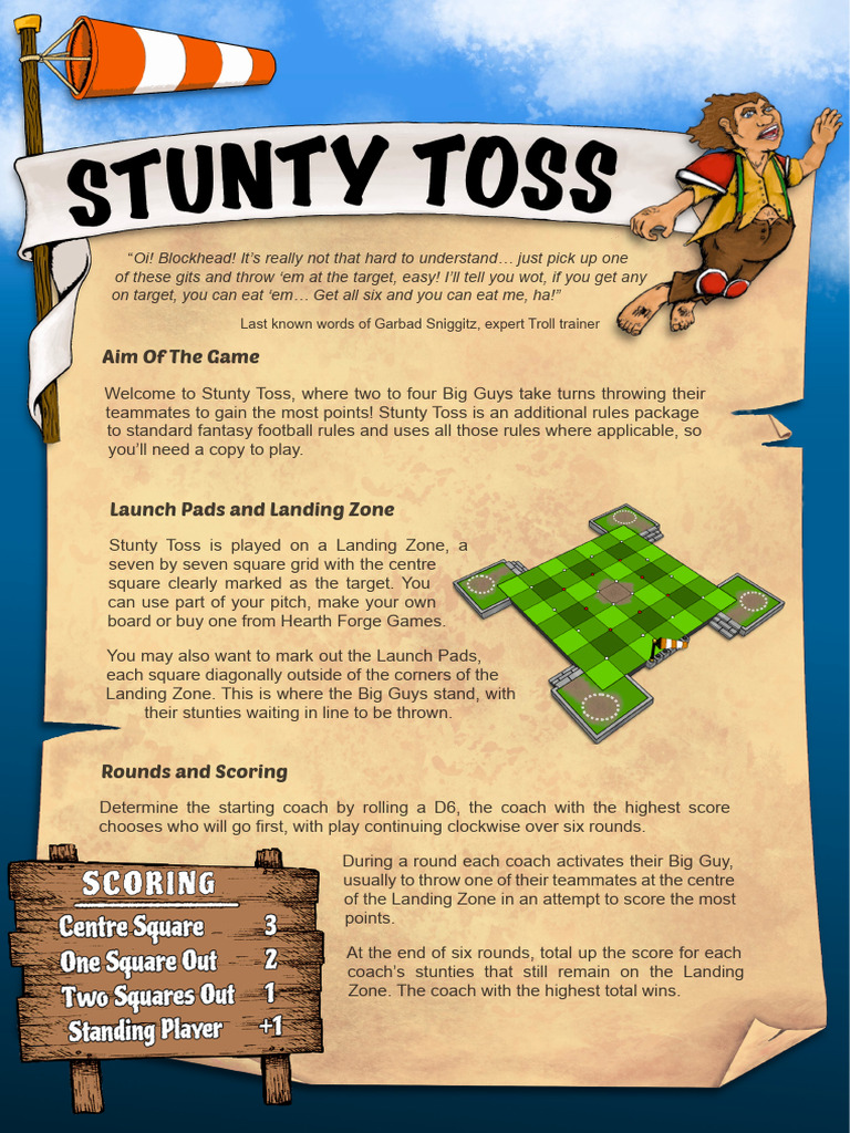 Stunty Toss: Fantasy Football Rules | PDF