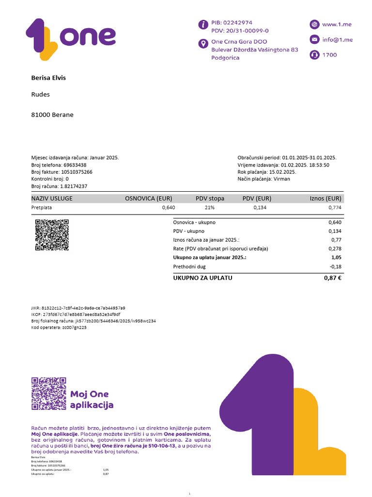 Berisa Elvis: Rudes 81000 Berane | PDF