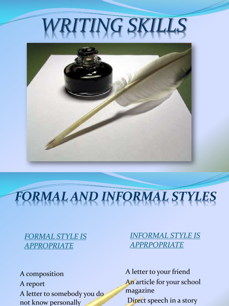 Formal vs Informal Writing Guide | PDF | Madam | Phrase