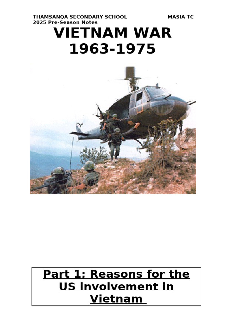US Involvement in the Vietnam War | PDF | Viet Cong | Tet Offensive