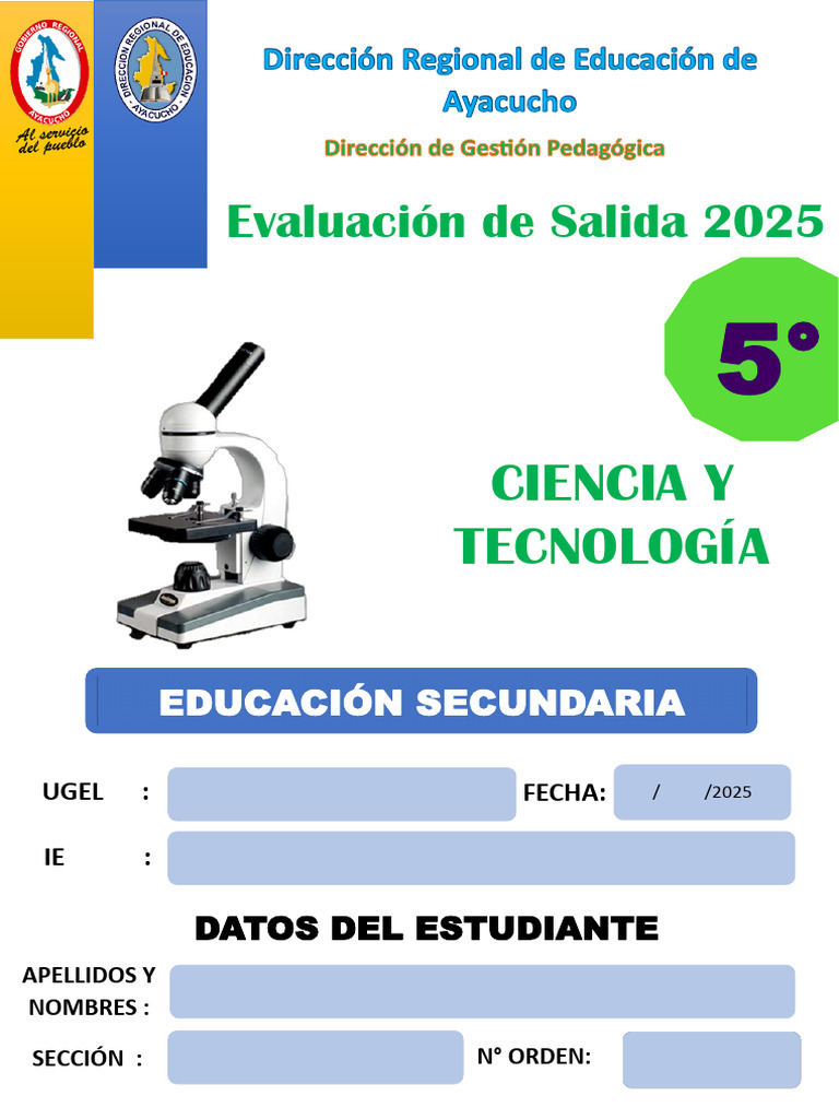 Evaluación Ciencia y Tecnología 5to Grado | PDF | Cambio climático ...