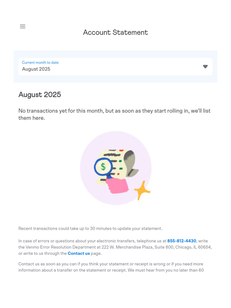 Venmo - August | PDF