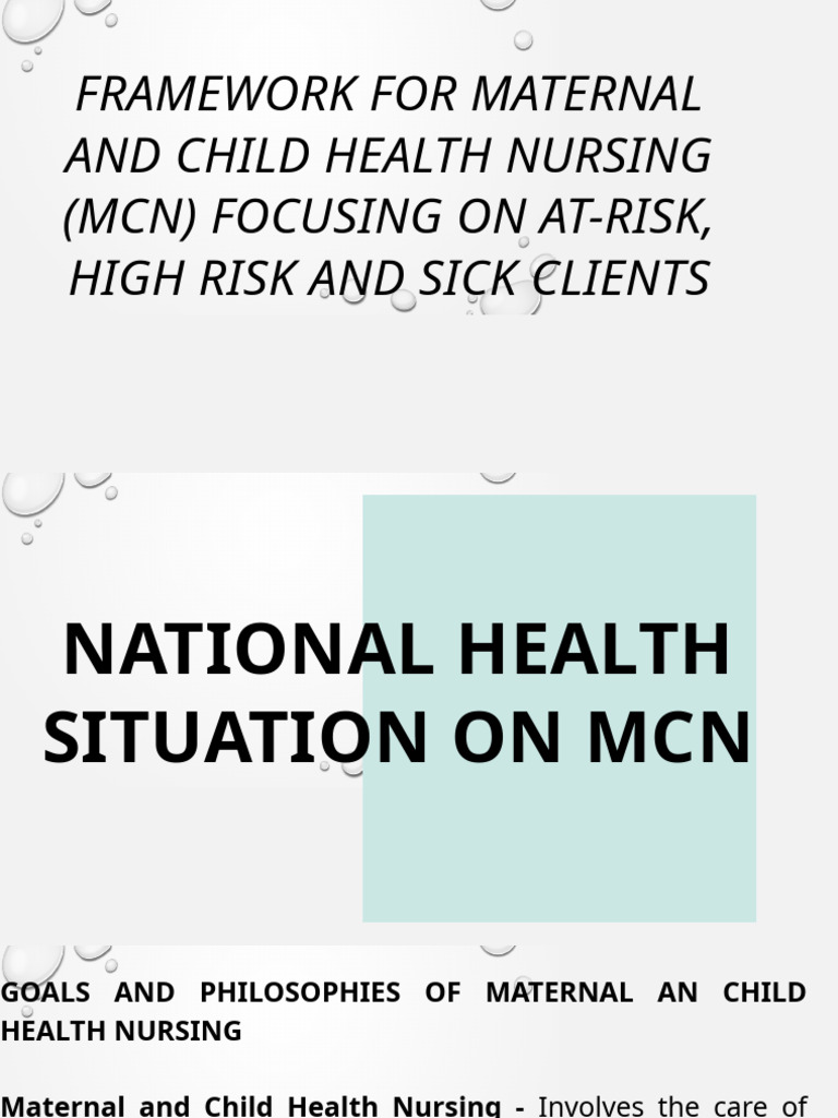 Maternal and Child Health Nursing Framework | PDF | Dominance (Genetics ...