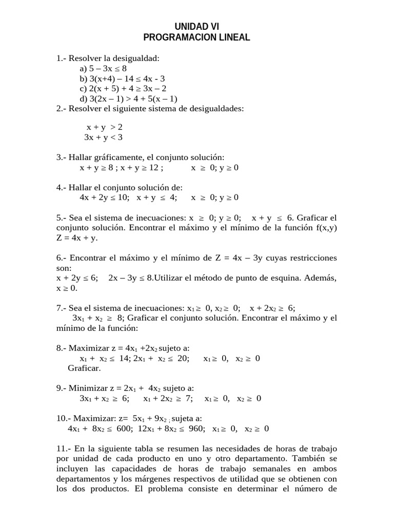 Ejercicios de PL | PDF