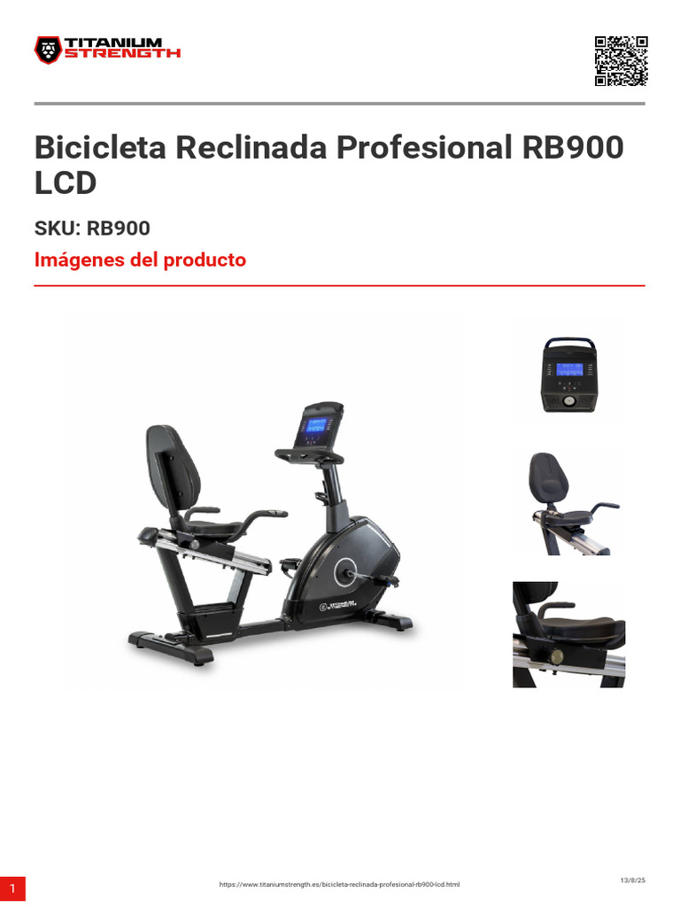 6 Bicicleta Reclinada Profesional RB900 LCD | PDF