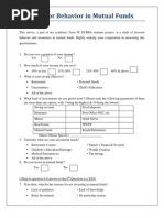 Investor Behaviour in Mutual Funds Questionnaire