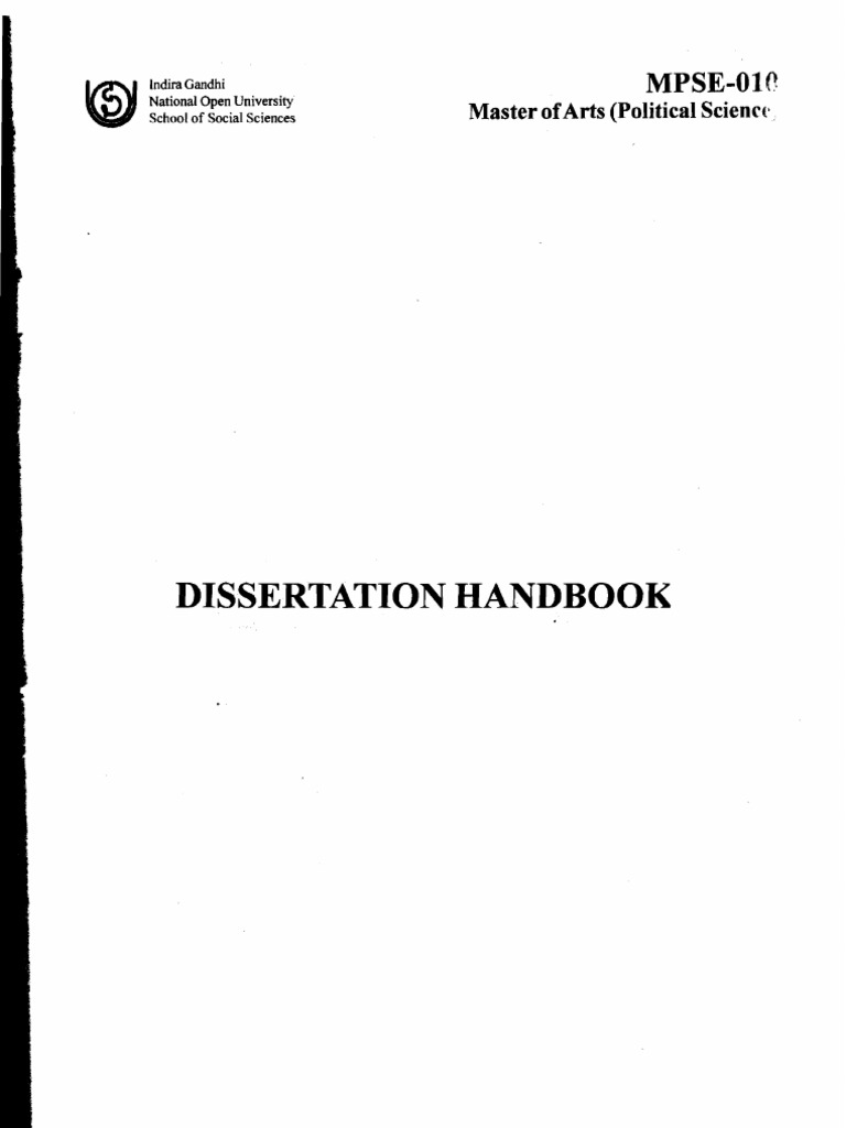 idd dissertation handbook